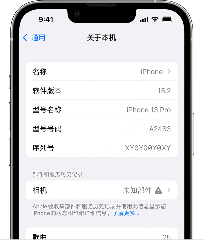 老河口苹果维修分享iPhone 出现提示相机“未知部件”是什么原因？ 